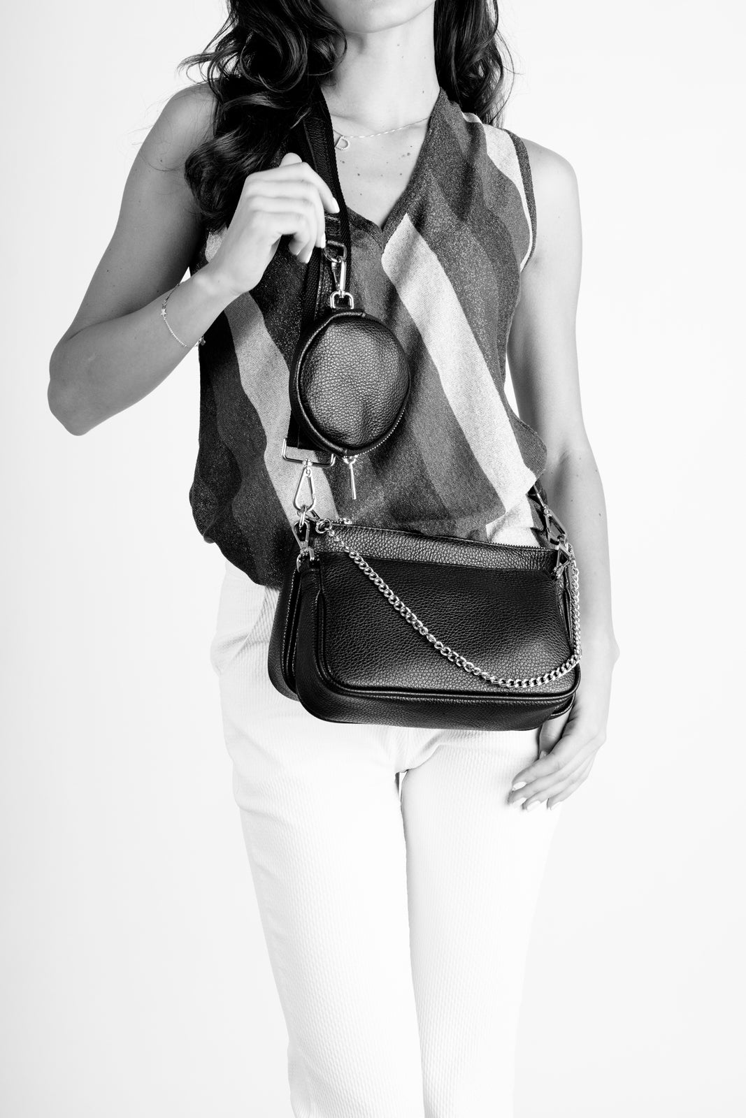 Leather Shoulder Bag 4589 - Green