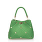 Leather Top Handle Bag 1346 - Green