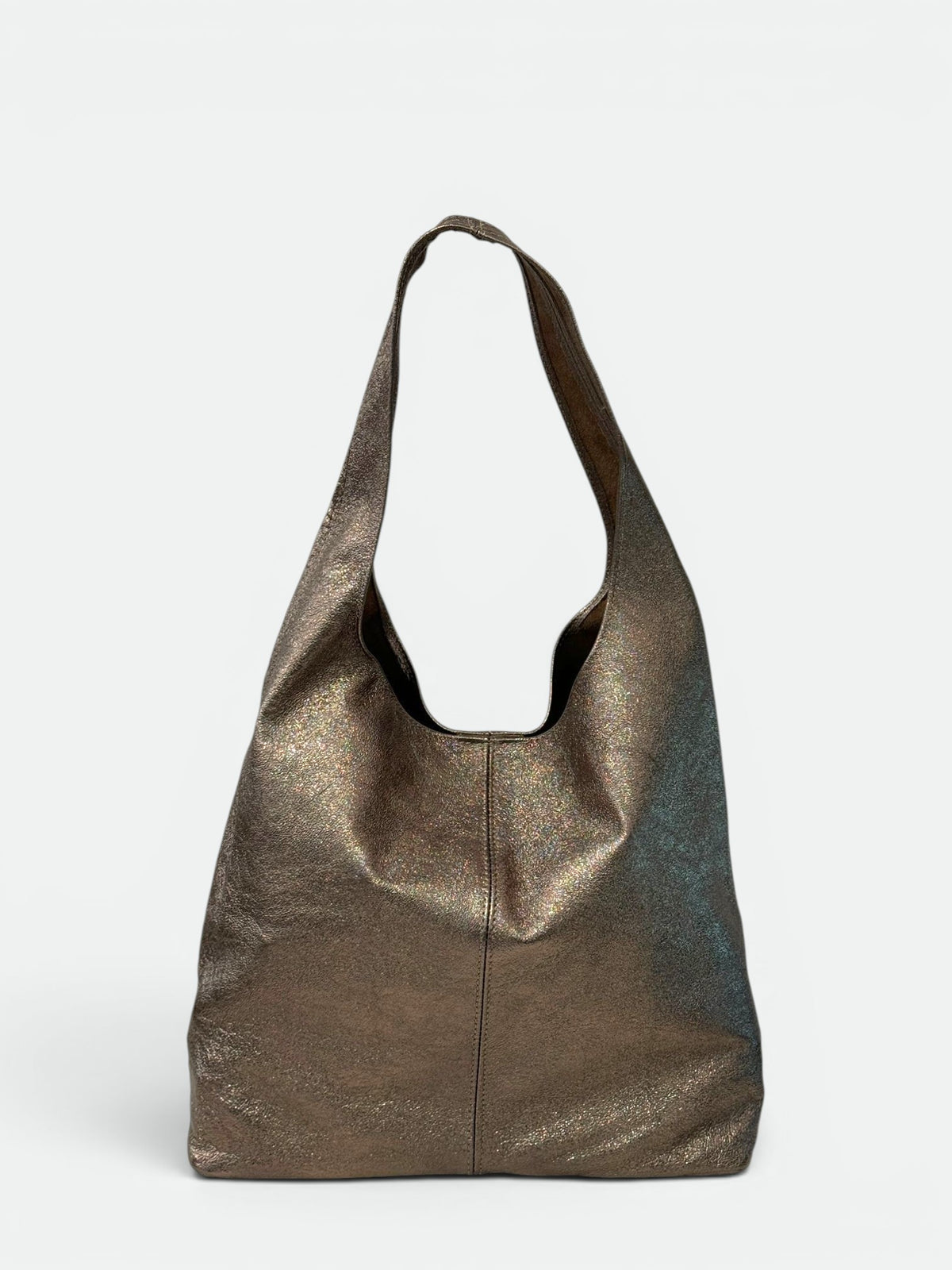 NADIA Leather Top Handle Bag - Gun Metal