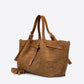 SOLENNE Leather Top Handle Bag - Cognac