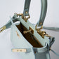 DALIA Leather Top Handle Bag - Cielo