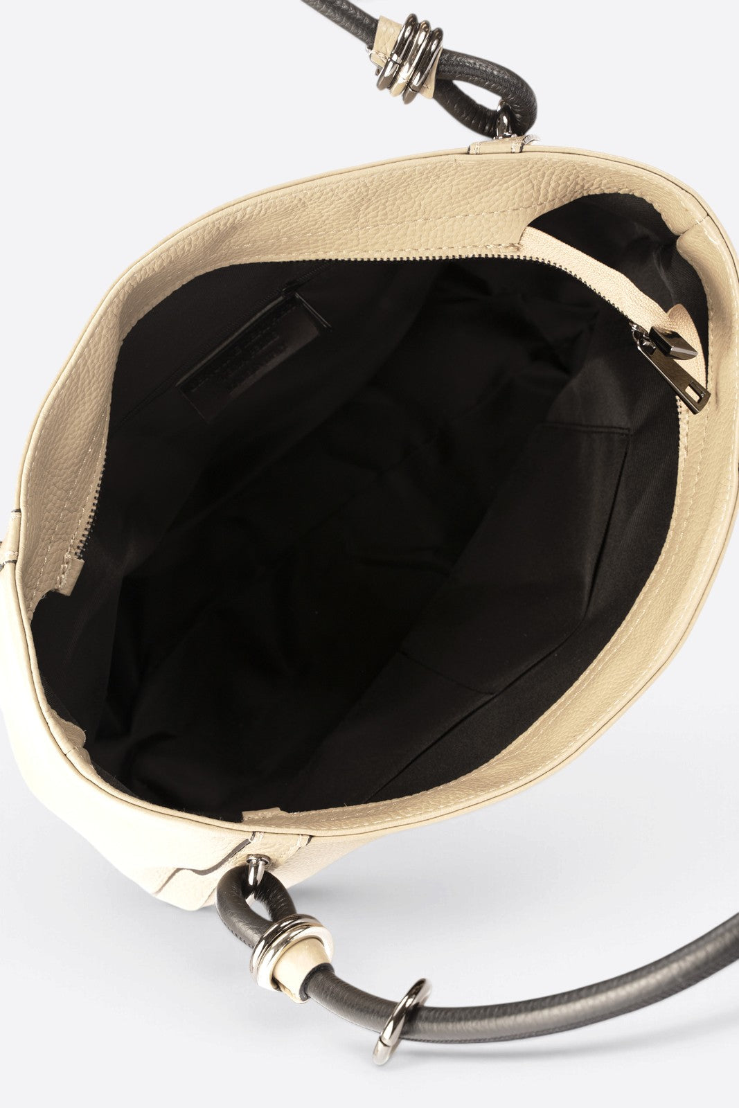 VINNIE Leather Shoulder Bag - Taupe