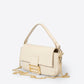 Leather Top Handle Bag 9648 - Beige