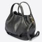 MAYA Leather Top Handle Bag - Nero