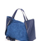 Leather Top Handle Bag 1159 - Blue