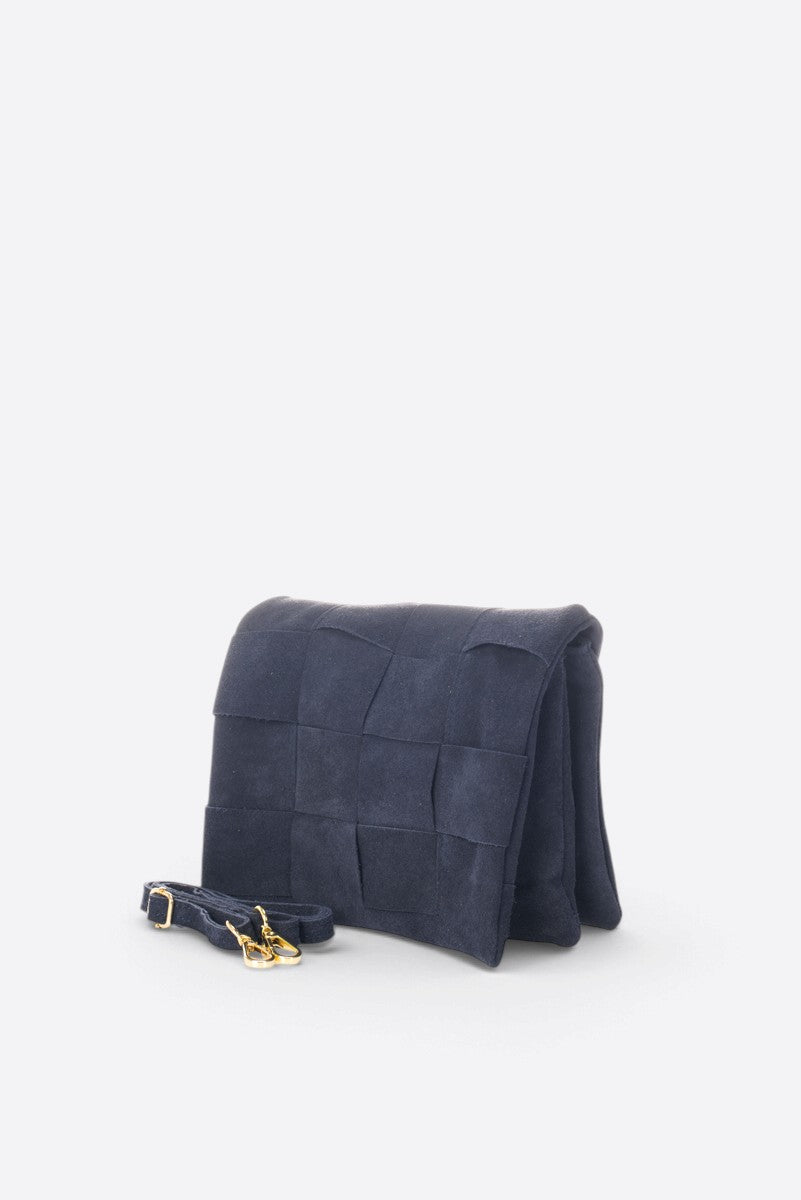 HAILEY Leather Crossbody Bag - Blue