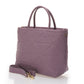 Leather Top Handle Bag 1141 - Violet