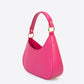 NEVIA Leather Shoulder Bag - Fuxia