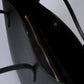 VALERIA Leather Top Handle Bag - Black