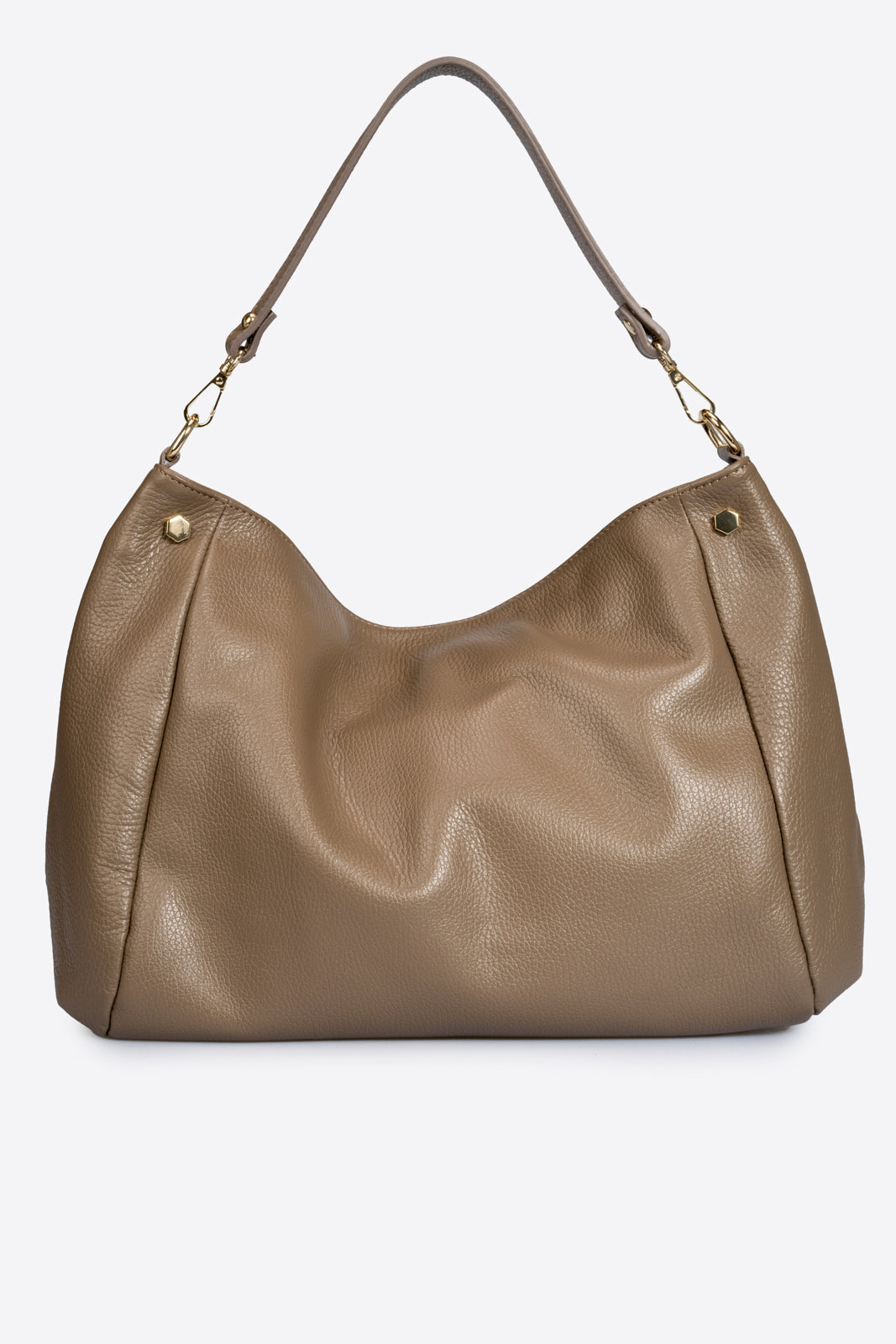 ANOUK Leather Top Handle Bag - Taupe