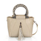 Leather Top Handle Bag 2257 - Taupe