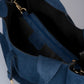 AMELIE Leather Top Handle Bag - Blue