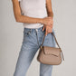 EDNA Leather Shoulder Bag - Fango
