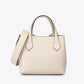MINA Leather Top Handle Bag - Beige