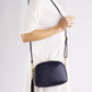 EBE Leather Crossbody Bag - Navy