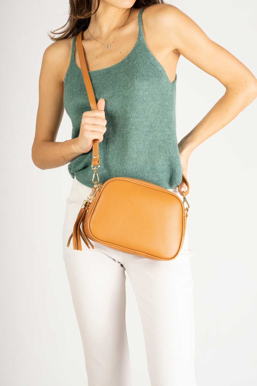 EBE Leather Crossbody Bag - Cuoio