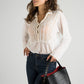 SCARLET Leather Top Handle Bag - Black