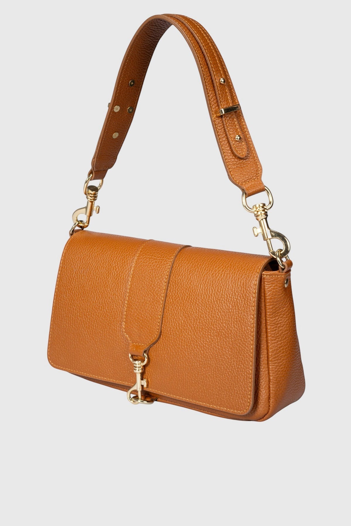 JULES Leather Crossbody Bag - Cognac