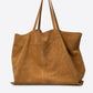 WINONA Leather Top Handle Bag - Cognac