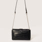 Leather Crossbody Bag 3434 - Black