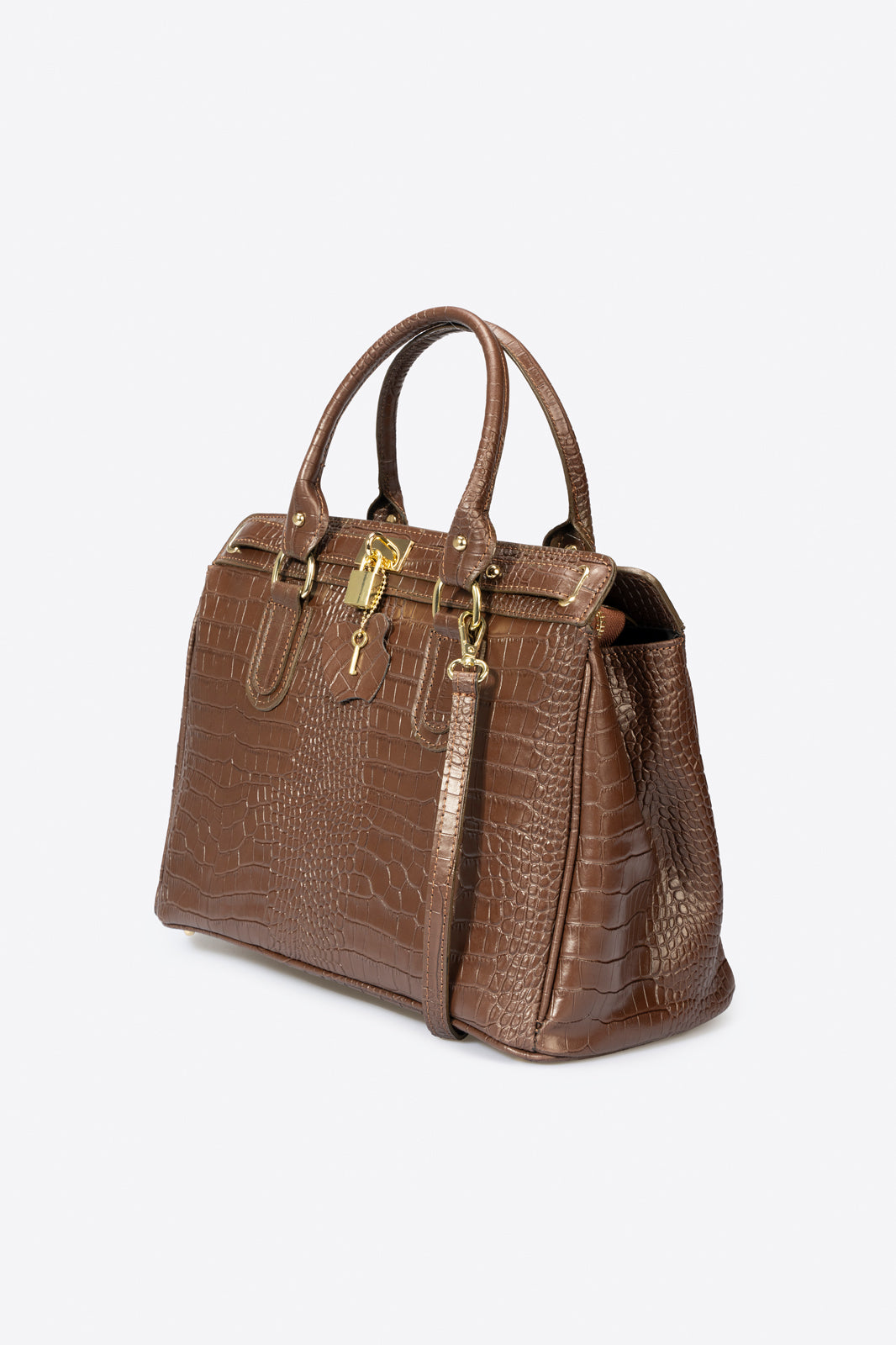 SAGE Leather Top Handle Bag - Brown
