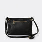CASIA Leather Crossbody Bag - Nero