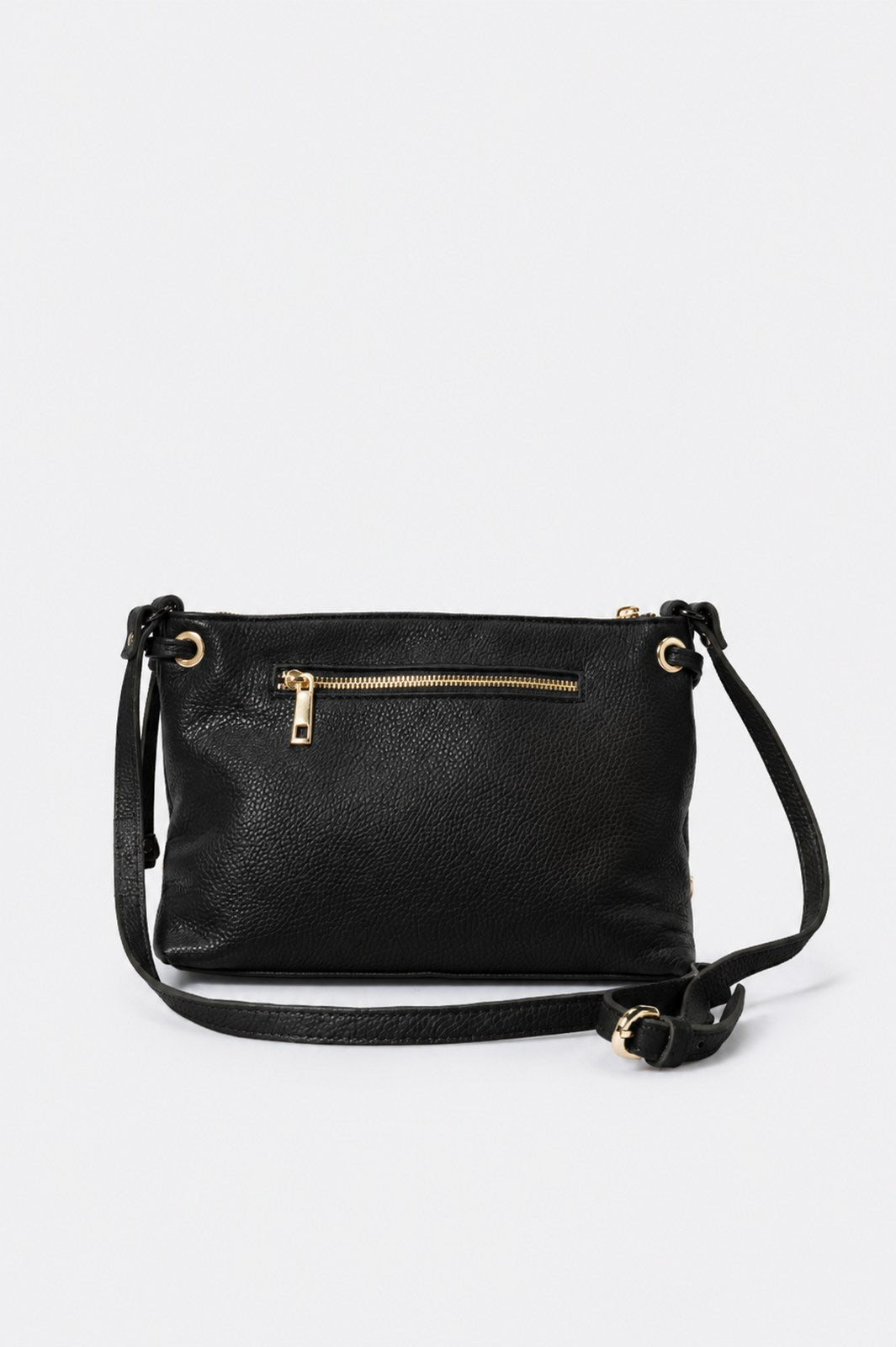CASIA Leather Crossbody Bag - Nero