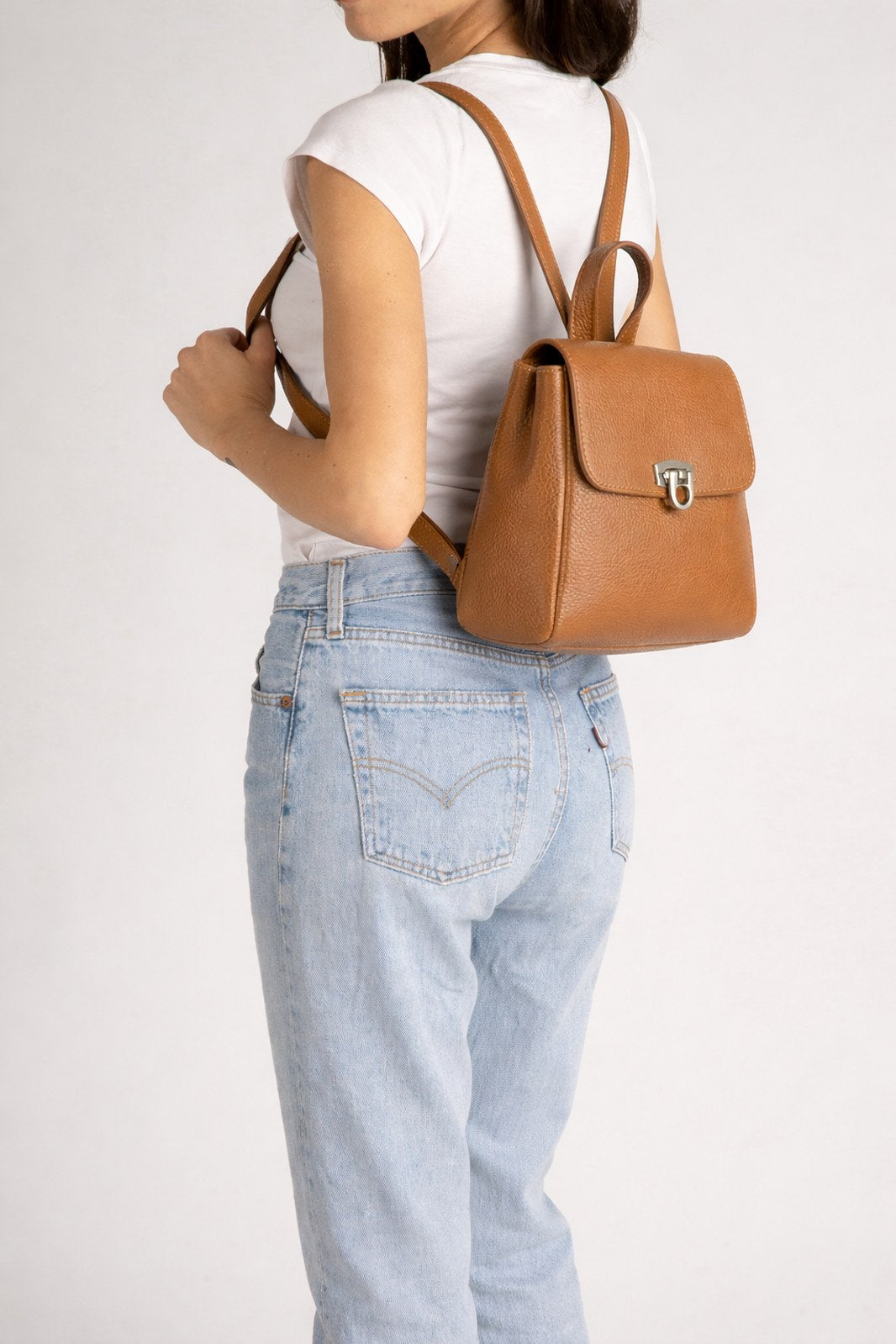 LYRA Leather Backpack - Cuoio