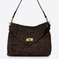 MATILDA Leather Top Handle Bag - Dark Brown