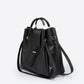 DIONE Leather Top Handle Bag - Nero