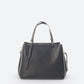ORIETTA Leather Top Handle Bag - Black