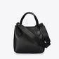 MINA Leather Top Handle Bag - Black