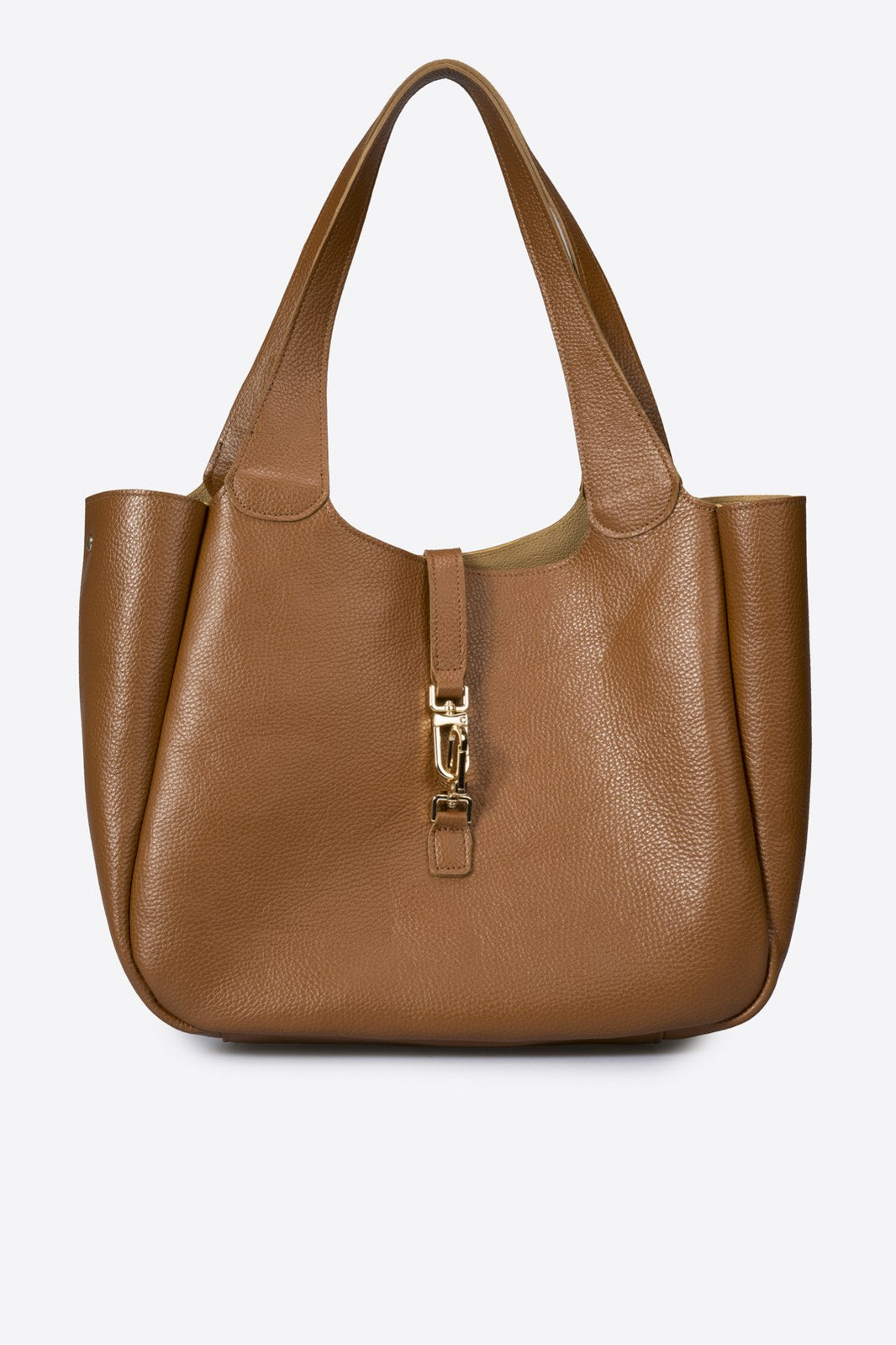 ODILE Leather Top Handle Bag - Cuoio
