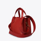 MINA Leather Top Handle Bag - Red
