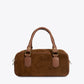 TIANNA Leather Top Handle Bag - Brown
