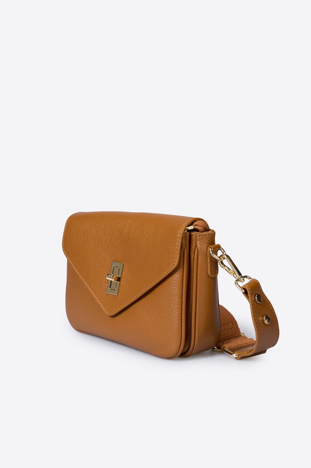 DALE Leather Crossbody Bag - Cognac