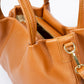 MAYA Leather Top Handle Bag - Cuoio