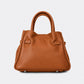 MIRANDA Leather Top Handle Bag - Cognac