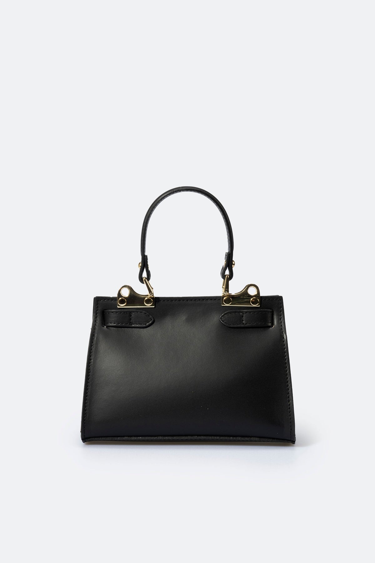 DALIA Leather Top Handle Bag - Nero