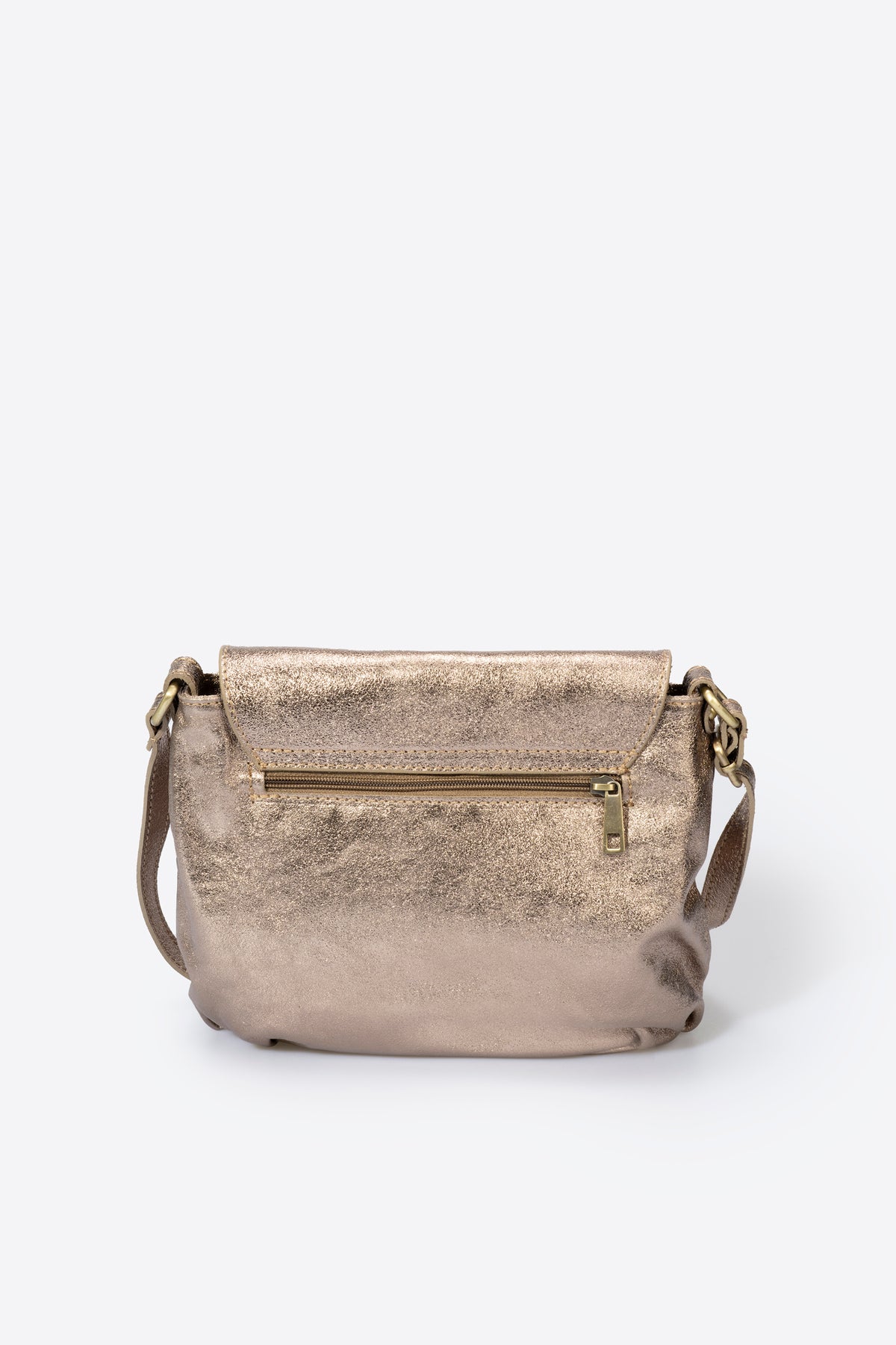 Leather Top Handle Bag 7040 - Platino