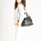 DIARA Leather Top Handle Bag - Black