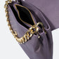Leather Top Handle Bag 9647 - Purple