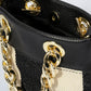 Leather Top Handle Bag 5042 - Black