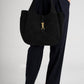 AMELIE Leather Top Handle Bag - Black