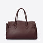 NATASHA Leather Top Handle Bag - Bordo