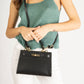 DALIA Leather Top Handle Bag - Nero