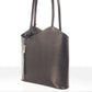 Leather Shoulder Bag 8039 - Black