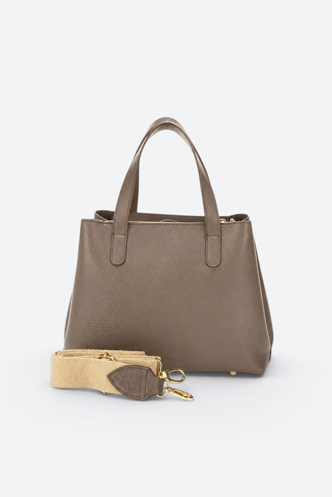 EMILY Leather Top Handle Bag - Fango