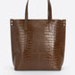 BRENDA Leather Shoulder Bag - Brown