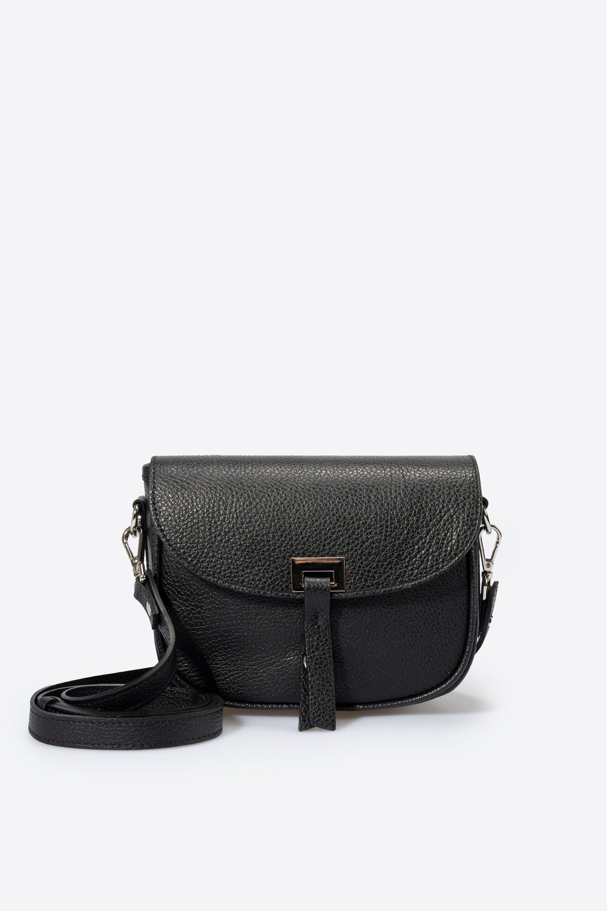 BELA Leather Crossbody Bag - Nero